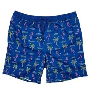 Sonoma Men's Neon Flamingo Blue Board Shorts Swim Trunks Size L
